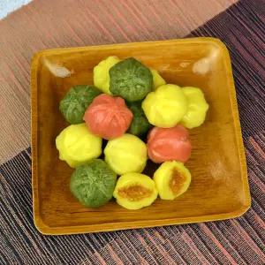 자연해동 삼색 꿀떡(단호박 쑥 홍국쌀) 1kg