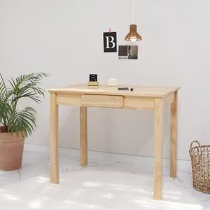 [핫트랙스]CUMA 원목 일자형 수납 책상 900