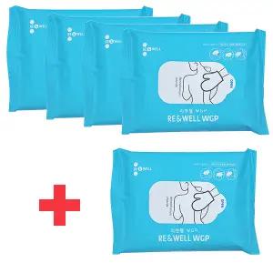 [리앤웰] 워시글러브 물없이 사용하는 환자용 클렌징 세척장갑 5팩(30매)