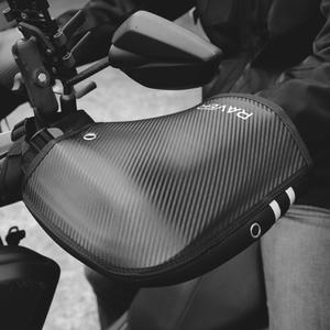 RAVER 오토바이 카본 겨울 방한장갑 방수 방한토시 핸들커버 바이크 글러브 F타입