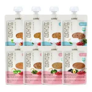 [보리보리/루솔]짜먹는 이유식 실온이유식 바로밀 7개월/10개월 8종 (파우치형)