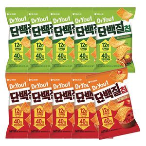 오리온 닥터유 단백질칩 버터구이오징어맛 60gx5개+칠리살사맛 60gx5개(총10개)