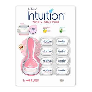 쉬크 인튜이션 여성용 면도기 제모기 세트(기1 + 날9)
