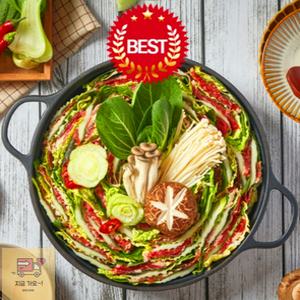 밀푀유나베 야채품은 밀키트 (3인분 1340g) 밀푀유