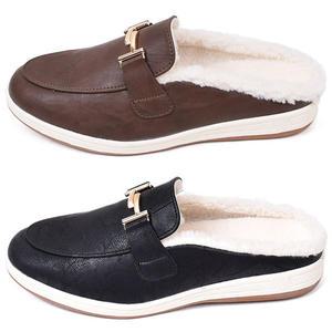 KB-니첼 남성 겨울 털단화 뮬 블로퍼 슬립온 스니커즈 슬리퍼 캐주얼화 털신 털신발 방한화 남자신발