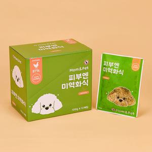 맘앤펫 실온보관 강아지 노견 피부 모질개선  반려견자연식 피부엔 미역 화식 사료 100g