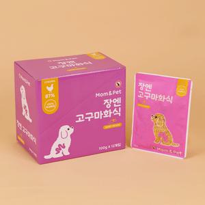 맘앤펫 실온보관 강아지 고양이 노견 장건강 반려견자연식 장엔 고구마 화식사료 100g