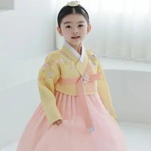 [하랑한복] 달별랑 유아 어린이 아동 돌복 명절 행사 전통 여아 한복 세트
