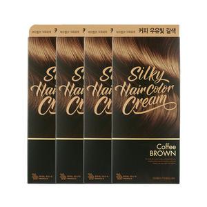 2+2 더페이스샵 스타일리스트 실키 헤어 컬러 크림 커피우유빛갈색