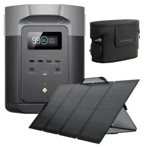 에코플로우 델타2 맥스 파워뱅크 캠핑 휴대용 배터리 2048Wh+태양광 패널 220W