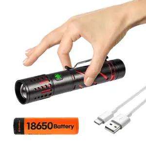 줌기능 1.2km 레이저 LED 충전식 손전등 서치라이트 휴대용 경량