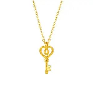 [ 멜로라] L컬렉션 24K 하트 열쇠 MOM 목걸이 3.75g