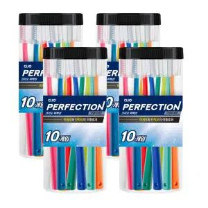 크리오 퍼펙션 이중미세모 비비드 원통형 콤팩트헤드 칫솔 10입, 4개