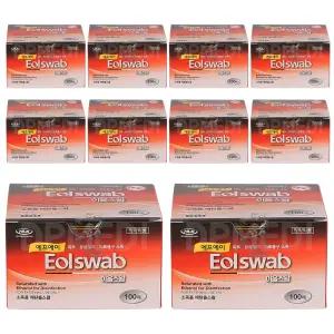 일회용 알콜솜 에프에이 이올스왑 알콜스왑 100매입 10박스