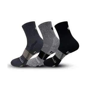 몽벨 남성용 스톤 백 로고 드라이쿨 연사 라텍스 등산 양말 쿠션 중목 3족 MB-S07