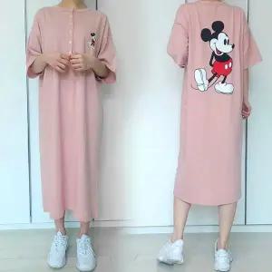 [보리보리/보리맘]미키 반팔 단추 수유 원피스 빅사이즈 수유복 잠옷 ID572