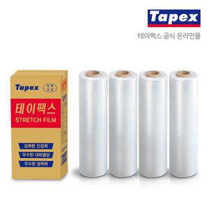 [테이팩스] 스트레치필름 일반 핸드용 18mic 500mm x 350M 1박스(4개입) 공업용랩 산업용랩 파렛트랩