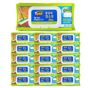 물걸레 청소포 캡형 대형(38x20cm) 30매 x15개