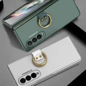 르랑 갤럭시 Z폴드4 슬림 링 케이스 B 폴더 지폴드 제트 명품 힌지폴더폰CC08J-13 보호 핸드폰 범퍼 휴대