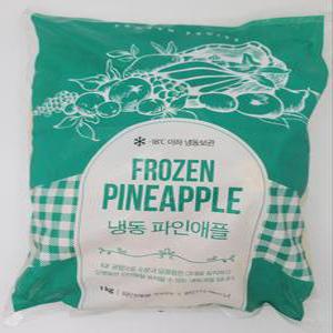 [얌얌마켓] 냉동 파인애플 다이스 1kg(글로벌 냉동) (아이스박스 포함), 가성비 과일, 열대 과일
