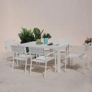 [텐바이텐]도리안 1500테이블 + 셀라체어 4개 세트 / 야외 테이블 세트