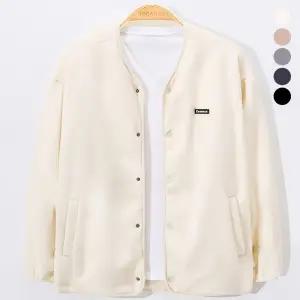 소프트 보아털 안감 스냅 버튼 후리스 가디건