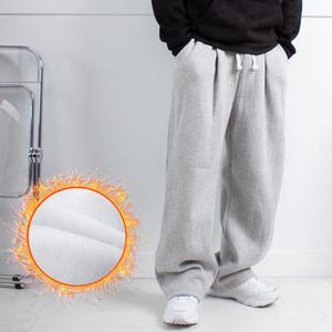 면100% 기모 와이드 핀턱 트레이닝 롱 팬츠 / 와이드 레그 허리밴딩 편한 따뜻한 겨울 운동복