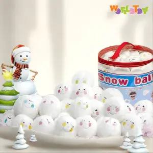 월드토이 눈놀이 스노우볼 세트 50개 눈싸움 눈송이공 헝겊공 레크레이션 실내 게임 겨울 놀이
