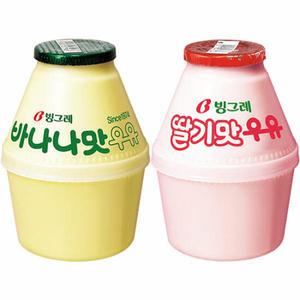 빙그레 바나나맛 우유 240ml 8개 + 딸기맛 우유 240ml 8개