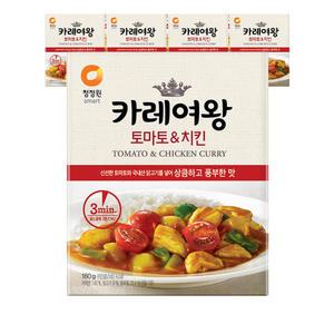 청정원 카레여왕 토마토치킨, 160g, 5개