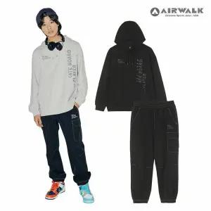 [보리보리/에어워크 주니어]주니어 라인 로고 그래픽 후드 조거팬츠 셋업