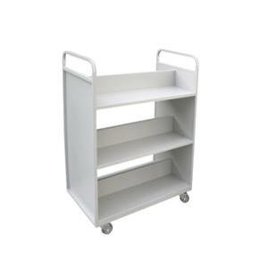 도서관 철제 2단 북카트 V자형 웨건 무음휠 분류 운반 2층 평면형 카트