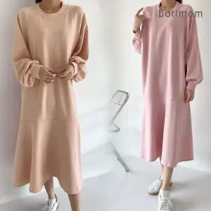 [보리보리/보리맘]위스 수유복 긴팔 수유 원피스 임부복 코튼 맨투맨 ID468