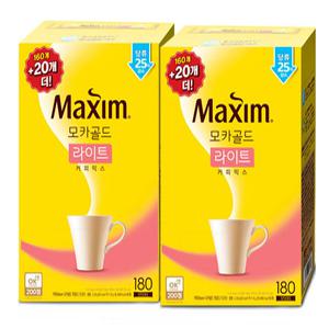 맥심 모카골드 라이트 커피믹스 180Tx2개