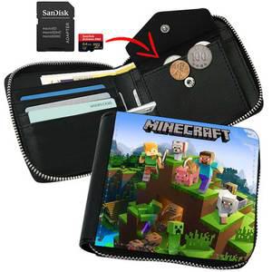 마인크래프트 지퍼 지갑 반지갑 중학생 초등학생 아동 굿즈 선물 크리퍼 앤더맨 던전스 4