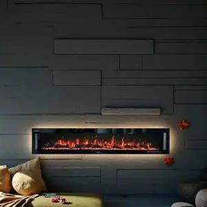 [케이파이어]킹스턴71-3 전기벽난로 BEF-71BI(3) 빌트인형 벽걸이형 10색불꽃 10색장작 1820mm