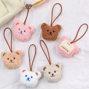 곰돌이 네임텍 가방고리 이름표 캐릭터 네임택 키홀더 (WFHWLUL)