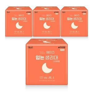 [잘풀리는집]헤이즈 유기농커버 입는오버나이트(중형) 8입 x 4팩