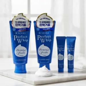 센카 퍼펙트 휩 페이셜 워시 A 클렌징 폼 120g 2개 추가 15g 2개 증