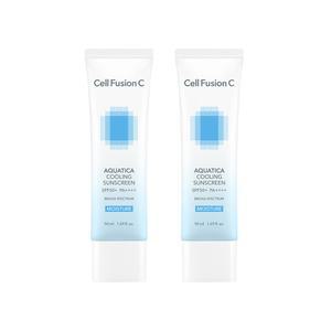 셀퓨전씨 아쿠아티카 쿨링 썬스크린 50ml SPF50+ PA++++ 2개 데일리 저자극 수