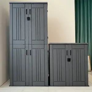 레드와이 조립식창고 플라스틱창고 선반포함세트 야외 간이 농막 소형 미니 이동식 보관함