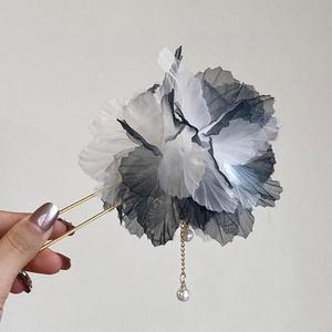 기모노 헤어 장식 꽃 리본 헤어핀