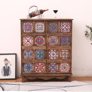 원목약장 엔틱 서랍장 나비장 장식장 그린 침대 솔리드 앤틱 약장 미니 16칸