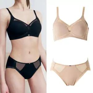 [롯데백화점]와코루 [A/B]쾌적하고 편안한 착용감 인견 노와이어 몰드 브라+팬티SET(WBRX105/WPTX105A)