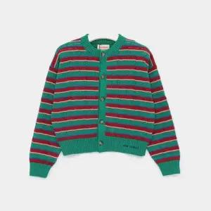 보보쇼즈 25FW 틱 탁 토 스트라이프 크루넥 여아 가디건 B225AC115 991