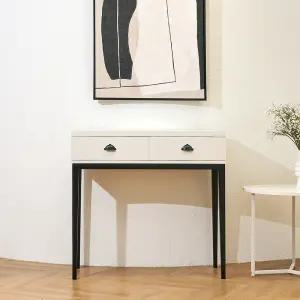 1/18~19 커피쿠폰 증정+무료배송(리퍼)비스킷 화이트 원목 화장대 콘솔 80