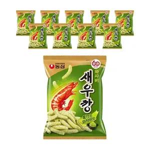 농심 와사비새우깡 70g, 10개