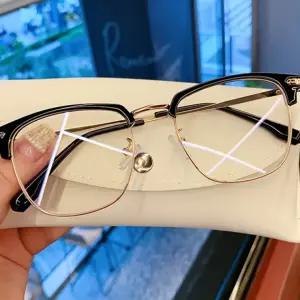 블루라이트 차단 스마트 스퀘어 반테 안경테 금자안경 금테안경 청광안경 남자 여자 가벼운