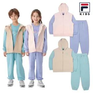 [휠라키즈](대전신세계)특가 할인 ESSENTIAL 후드 조끼 상하세트 (FK2FSF3202X)