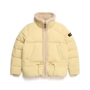 [내셔널지오그래픽](본점) W 플리스 배색 숏기장 구스 다운 점퍼 N224WDW080